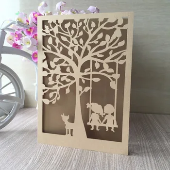 

30Pcs Light Gold Delicate Carved Romantic Wedding Party Invitation Card Envelope Dinner invitation cards decoration cover
