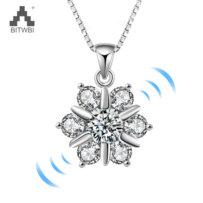 Korea New Style 925 Sterling Silver Pendant Necklace Sweet Flower