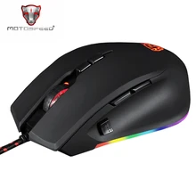 Motospeed V80 RGB профессиональная 5000 точек/дюйм игровая геймерская мышь USB компьютерная Wried оптическая мышь с подсветкой дыхательная светодиодная для ПК ноутбука