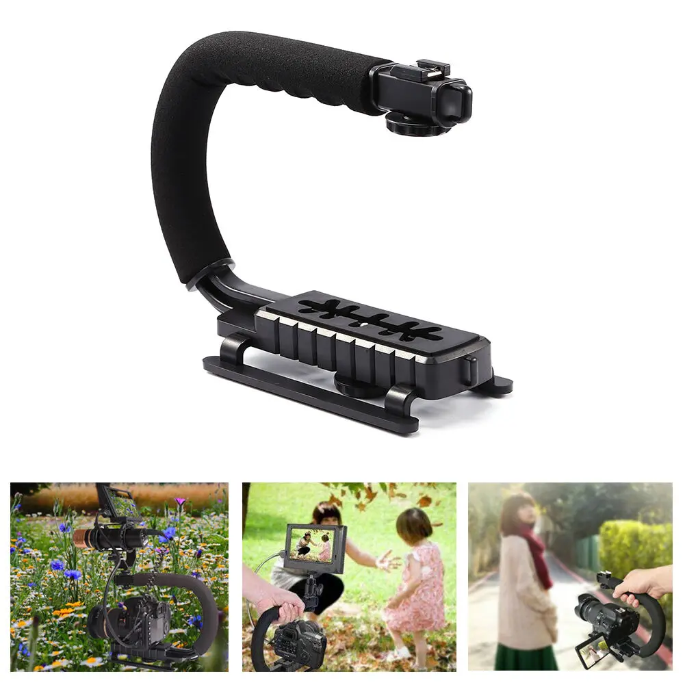 

C/U-Shape Video Handle Stabilizer Grip Bracket Holder For SLR Canon DV Camera