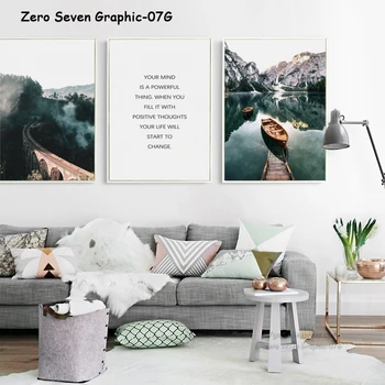 

Canvas Painting Modern Landscape Nine Arch Bridge And Braies Lake Pictures Print And Poster Wall Art For Living Room Home Decor