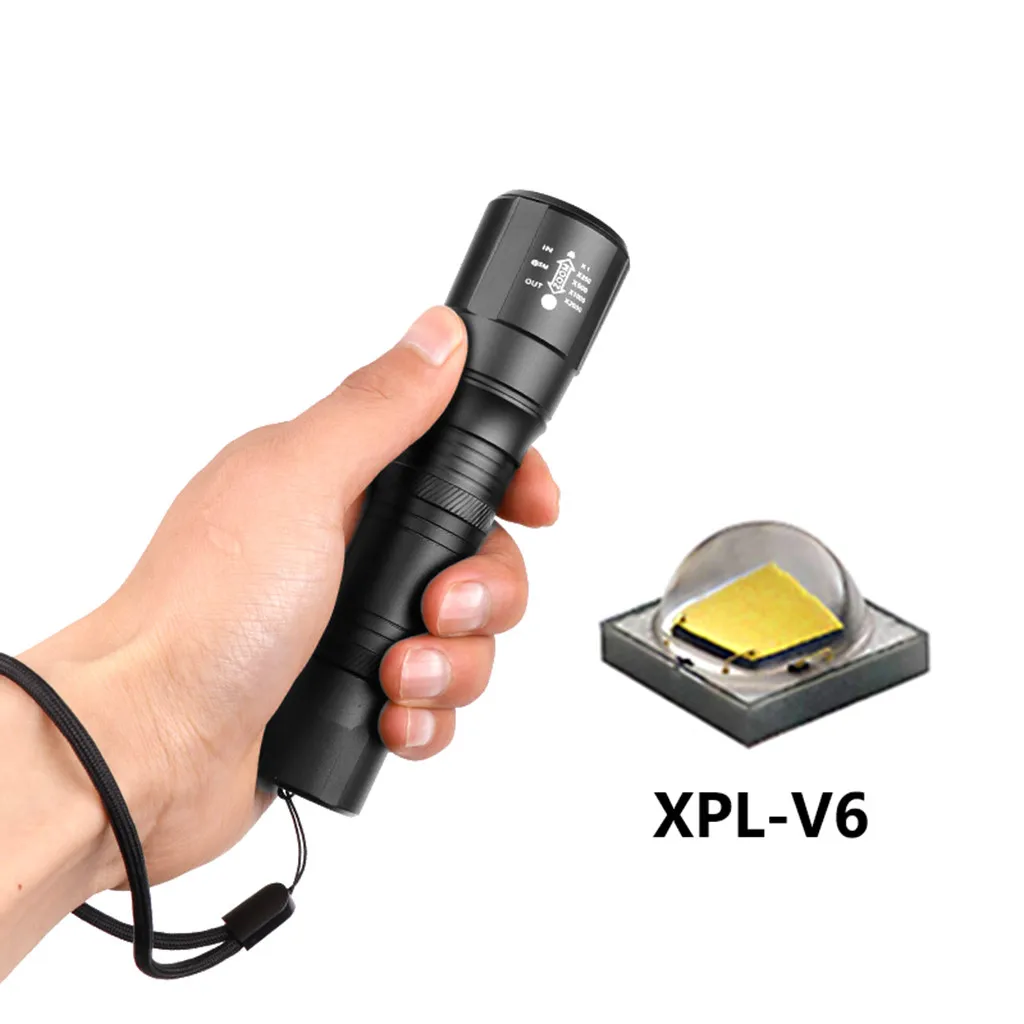 XPL V6 18650 5 режимов светодиодный супер яркий USB фонарик мини уличный фонарь для