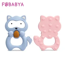 

FOBABYA Food-grade Wisdom Feedkid Fopspeen Silicone Teether Bear Animal Baby Pacifier Clip BPA Free Speenkoord