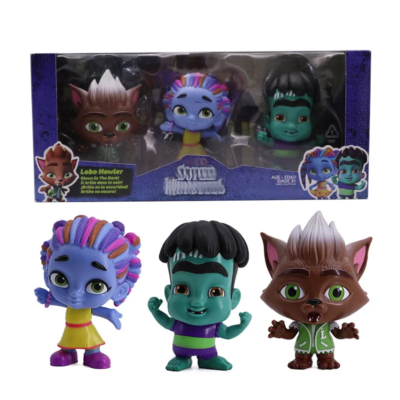 

Super 3-Pack Monsters Figures Toys Original Action Figure Lobo Howler Set Gift Toys for Children