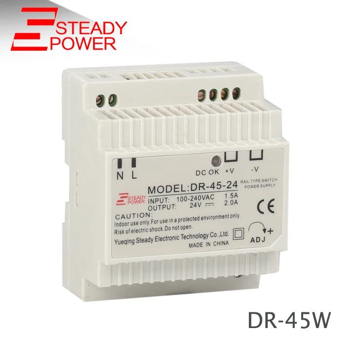 

SMPS PSU 45w ac dc switching power supply 12 volt 3.5 amp industrial din rail power supply for led light DR-45-12