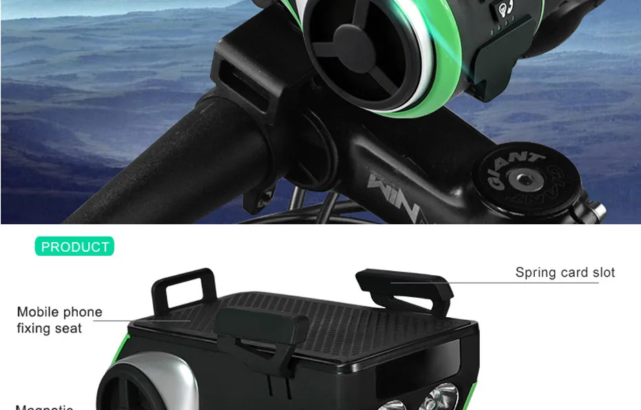 Discount ROCKBROS Bike Head Light Cycling Bicycle LED Light Waterproof Bell Multifunction MTB Lights Lamp Headlight Accessories M6005 4 Discount ROCKBROS Bike Head Light Cycling Bicycle LED Light Waterproof Bell Multifunction MTB Lights Lamp Headlight Accessories M6005 4