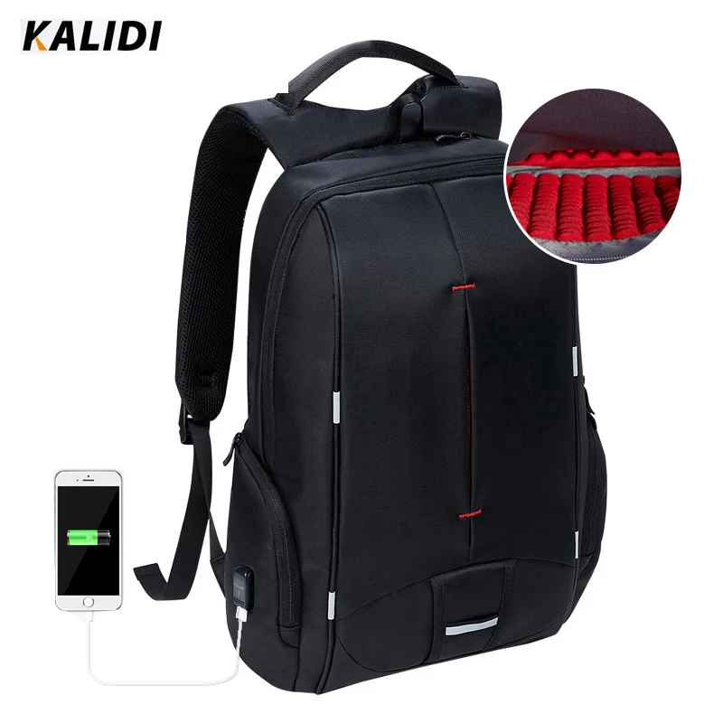 KALIDI Waterproof Laptop Backpack USB Charger 15 6 Inch School Bags Casual Backpack Men Women 15