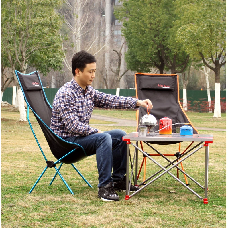 Silla plegable de aleación de aluminio al aire libre Silla de respaldo portátil Silla de Camping Silla de pesca banco de bocetos con almohada Silla de de pesca| - AliExpress