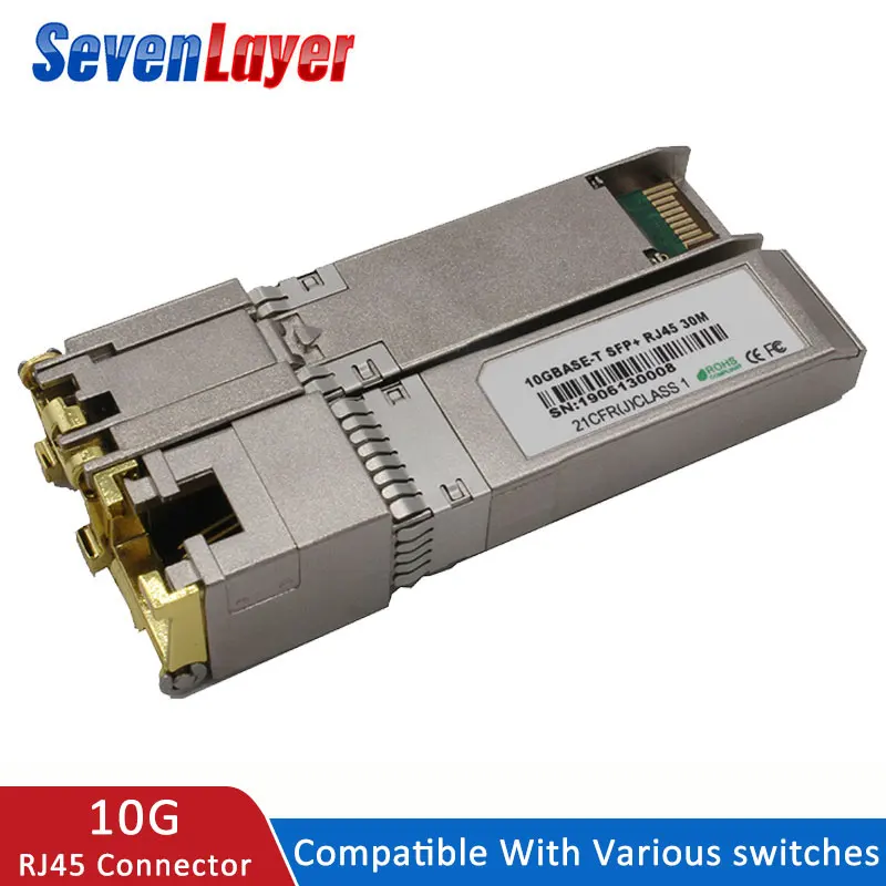 

sfp 10G+Base-T GBIC Gigabit port SFP RJ45 module code Sfp module Compatible with various switches ethernet module