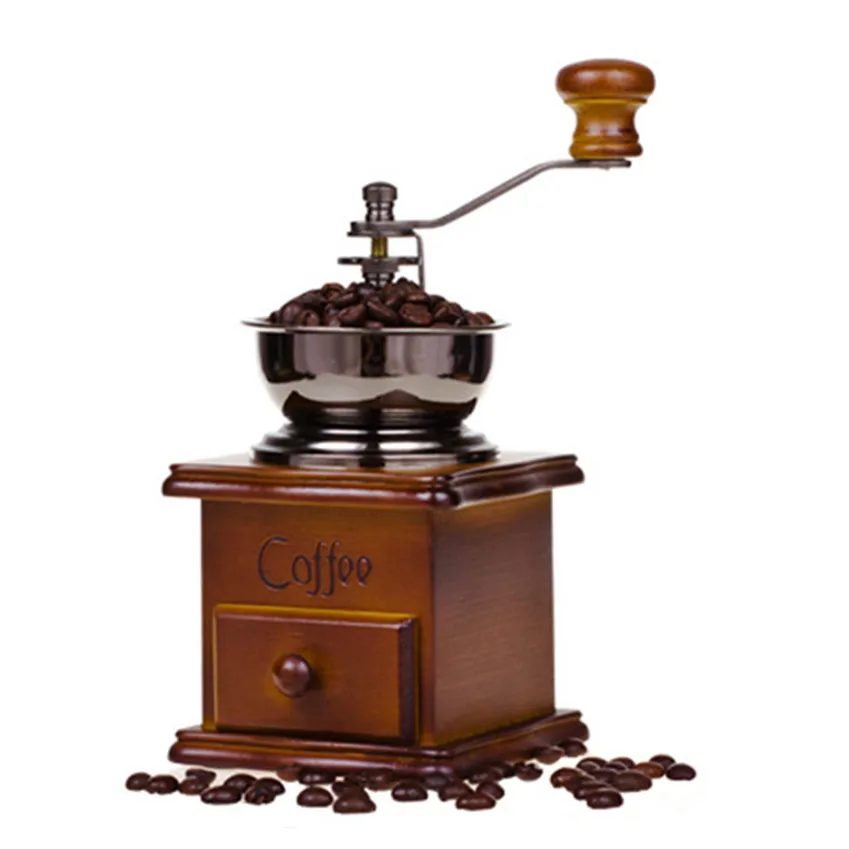 Manual Coffee Grinder Hand Moledor Cafe Conical Burr Mill for Precision Brewing Brushed For Home coffee maker manual ceramic burr coffee grinder hand mill coffee bean pepper grinder home office