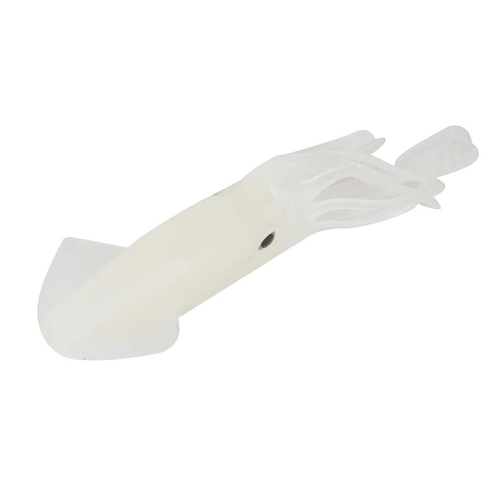10Pcs 4.3 inch B2 Fishing Soft Plastic Octopus Squid Bodies Luminous Light Green Lures Skirt Luminous Lures Baits