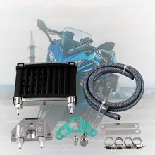 Универсальный Мотоцикл CNC алюминиевый двигатель масляный радиатор охлаждения Радиатор Комплект
