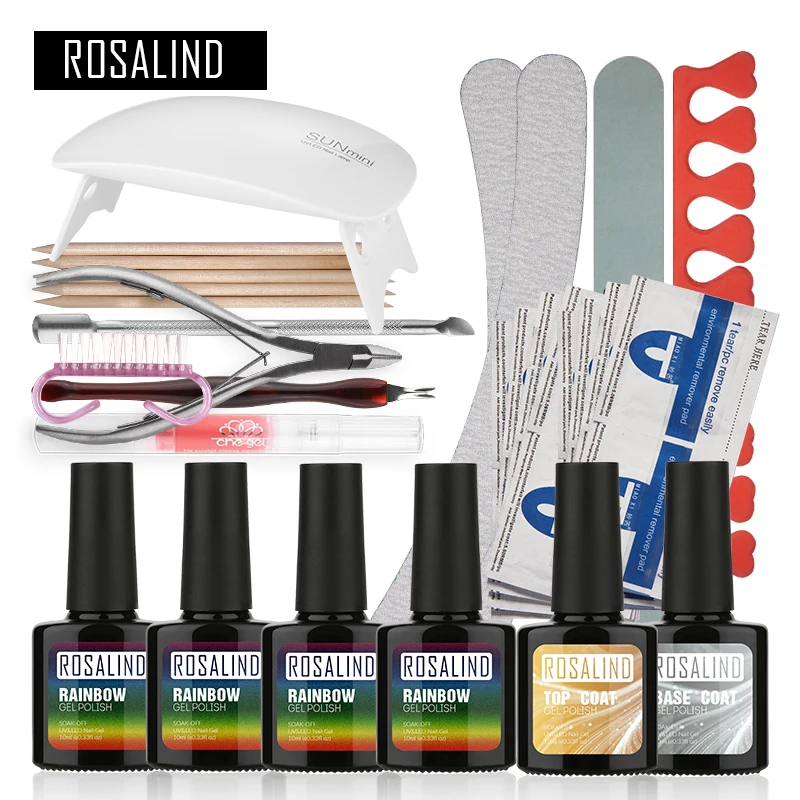 

Rosalind Fashion Neon UV Gel Kit Soak-off Gel Polish Gel Nail Kit Nail Art Tools Sets Kits Manicure Set