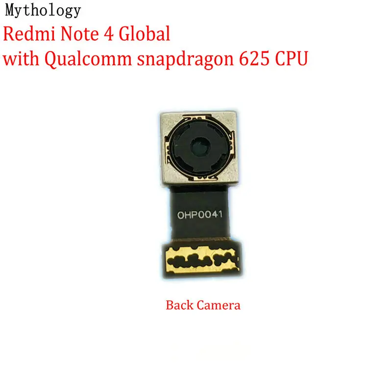 

Mythology For Xiaomi Redmi Note 4 4X Global MTK Version Big Back Camera Module Mobile Phone Rear Camera Flex Cable Replacement