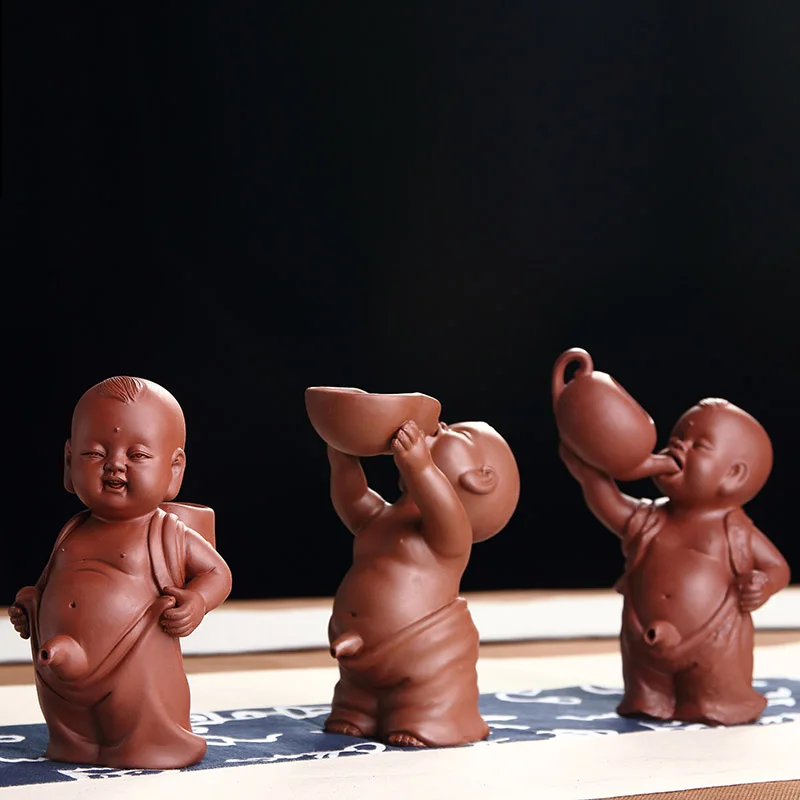 creative tea pet handmade yixing zisha tea play home decoration pee doll 2021 