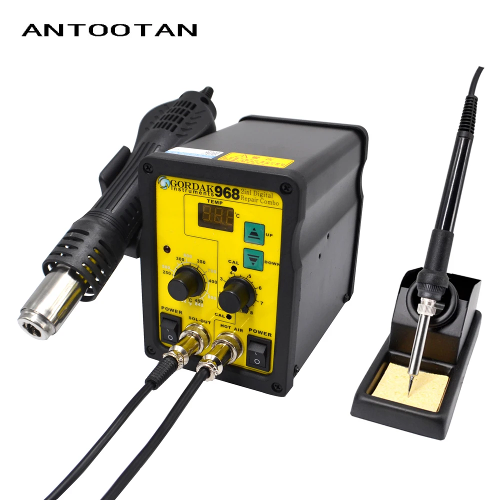 

220V 700W EU Plug Rework Soldering Station Thermoregulator Hot Air Desoldering Gun Soldering Iron Welding Tool Kit