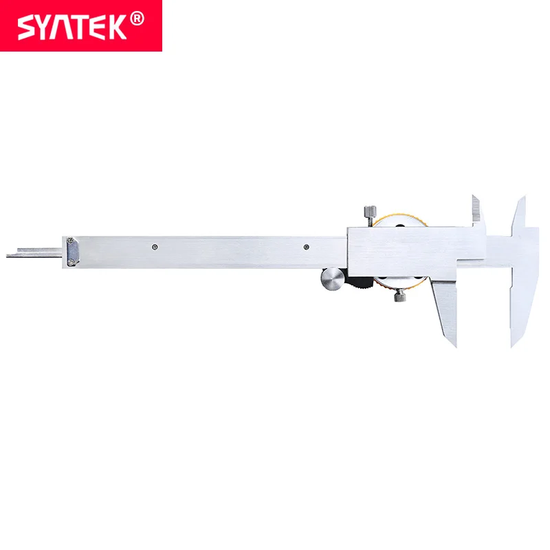 Syntek круглые Штангенциркули 0-150mm 6 дюймов метрический Калибр Высокая Точность 0,01 мм штангенциркуль с циферблатом противоударное штангенциркуль CE SGS