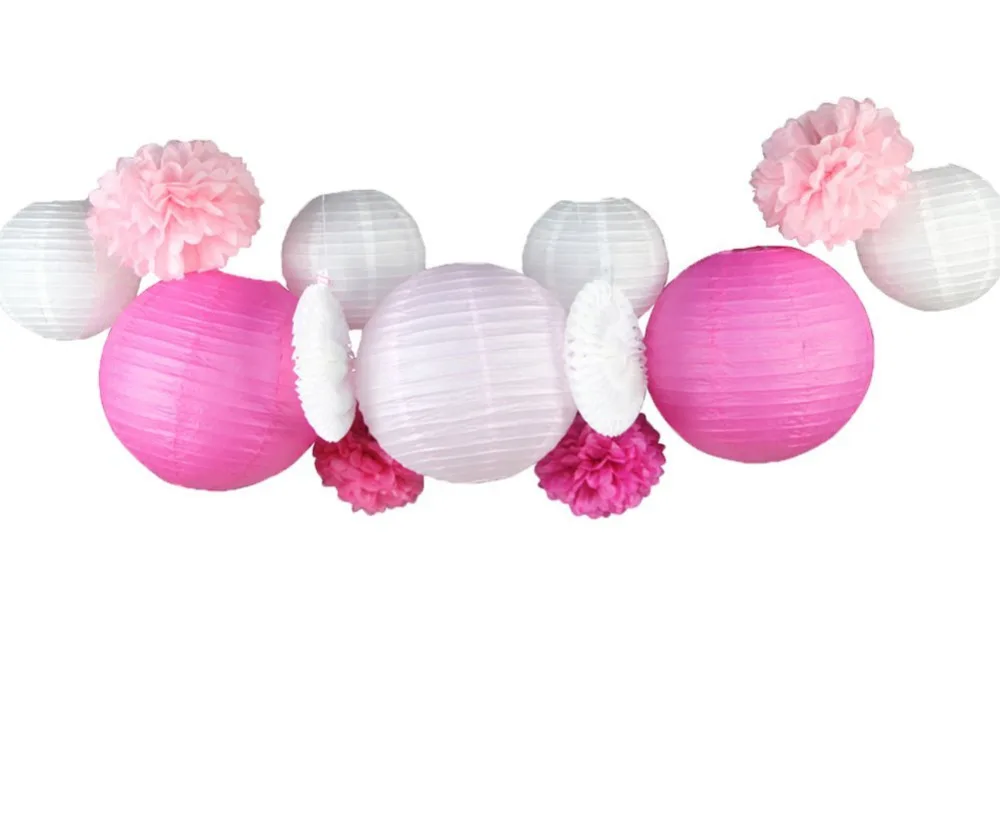 Set of 13 (Pink) Beach-Themed Party Under the Sea Party Decoration Set GirlsBirthday Party Baby Shower 1st Birthday (9)