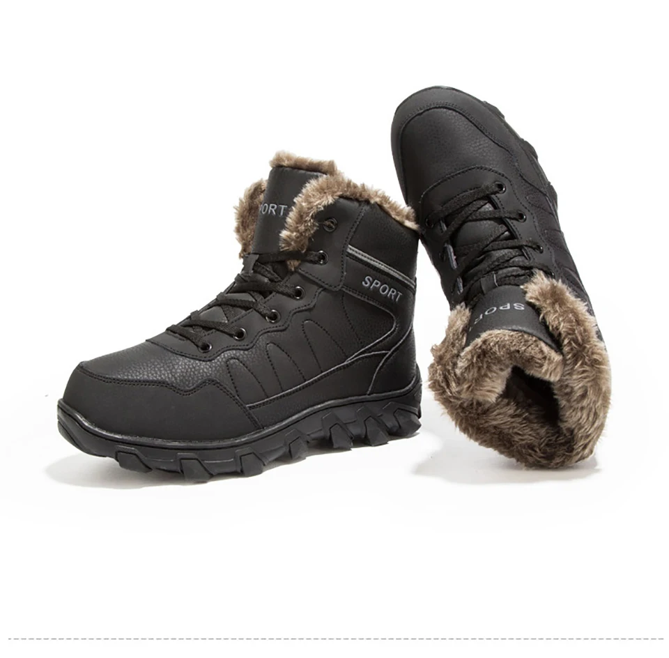 Cungel/зимние уличные ботинки для мужчин, треккинговые ботинки, теплые плюшевые Нескользящие износостойкие ботинки, ботинки для альпинизма