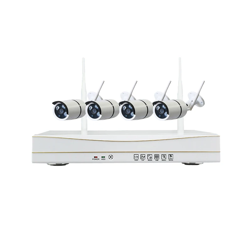  Kits de sistema de cámara 720P wifi IP sistema de cámara CCTV inalámbrico sistema de cámara de segu
