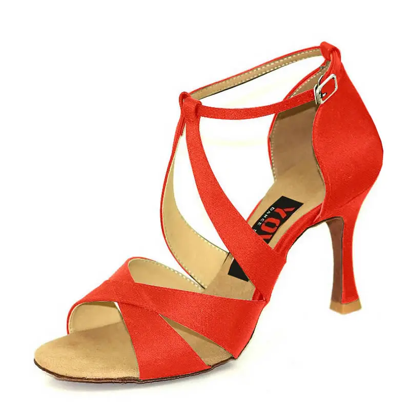 YOVE стиль w1611-29 танцевальная обувь Бачата/Сальса крытый и открытый Женская танцевальная обувь - Цвет: Красный
