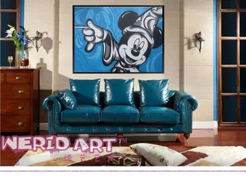 

Free shipping pop artist Alec monopoly art by hand painted on canvas no frame