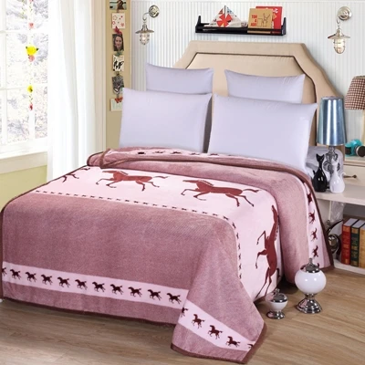 Домашний текстиль хорьки вельветовое покрывало зимние супер теплые мягкие одеяла на диван/кровать/путешествия пледы покрывала sheets-300gsm - Цвет: Фиолетовый