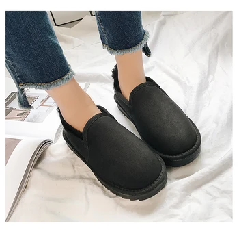 

New Style Winter Women Snow Boots Short Tube Short Boots Add Thick Flat Heel Keep Warm Girl Cotton Shoes X121