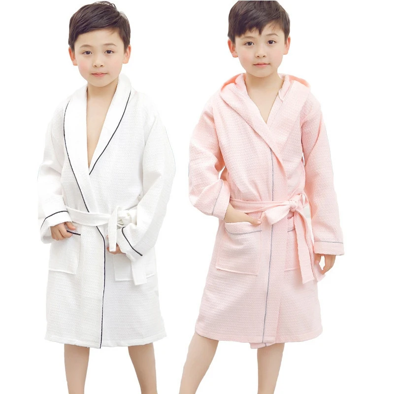 

Bathrobes for Children Kids Robe Boys Girls Bathrobes Pajamas Kids Hooded Towel Robes Cotton Sleepwear Nightgowns Boys Bath Robe