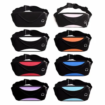 

Men Casual Sport Waist Pack Fanny Pack Earphone Cord Wallet Belt Travel Phone Bag Women Colorful
