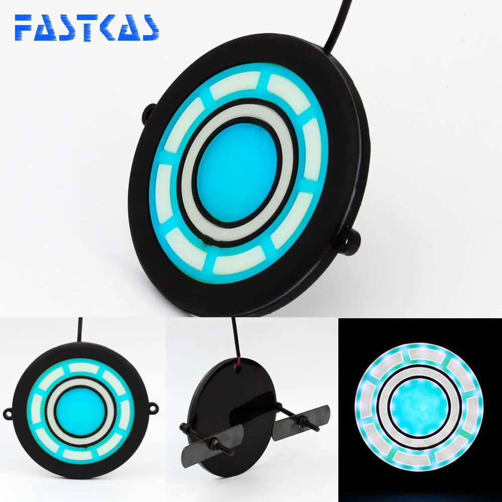 

9cm LED Grill Warning Light 12v 100% Waterproof LED Grill DRL Daytime Running Light Blue White Color Day Light