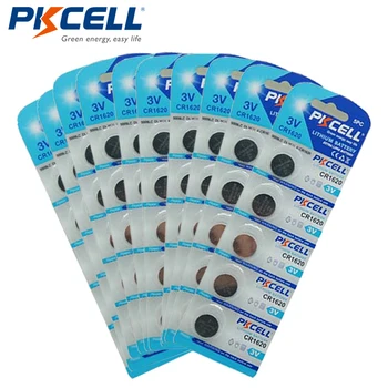 

50Pcs/10Cards PKCELL Lithium 5009LC CR1620 DL1620 ECR1620 LM1620 3V Button Cell Coin Battery for Watch Camera Calculator