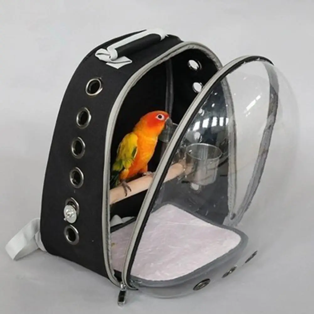 Прозрачная космическая капсула Плечи сумка с дышащими отверстиями открытый Pet попугай Myna Перевозчик птица путешествия рюкзак