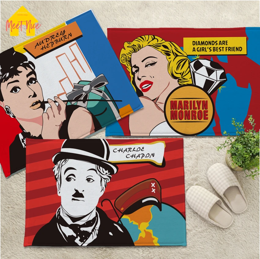 Meet хороший Поппер принтер, коврик для двери, прихожей, гостиной, ванной, кухни, ковер, противоскользящий, для детской комнаты, бархатный ковер, 5 размеров