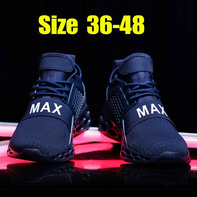 

GNOME 2019 Brand Casual Shoes Men Plus Size 48 Tenis Sneakers Men Breathable Mesh Men Shoes Hollow Hole Male Walking Footwear