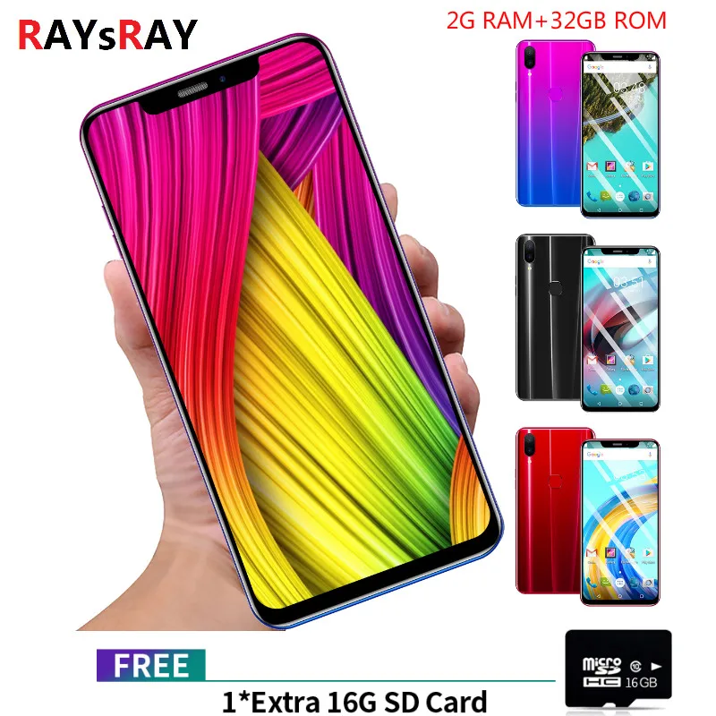 Мобильный телефон Raysray X21 3g 6 2 & wot Гб ОЗУ 32 ПЗУ сотовый камера Android 8 1 отпечаток