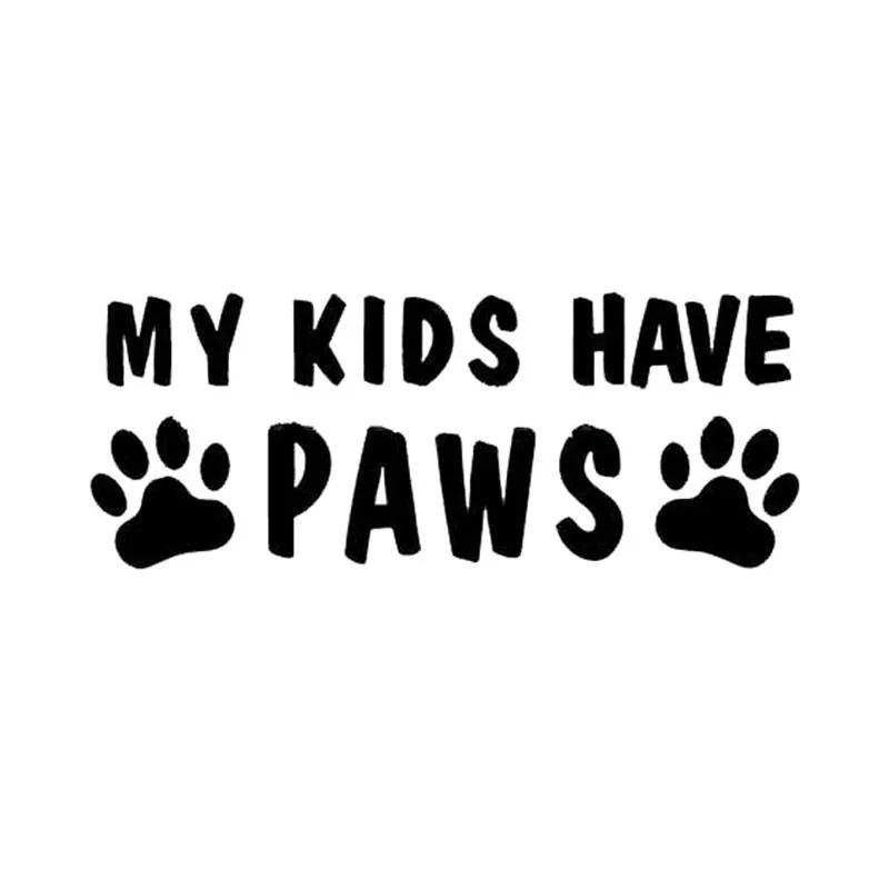 

18*7.5CM MY KIDS HAVE PAWS Animals Pets Dogs And Cats Window Car Stickers Reflective Stickers Decals CT-478