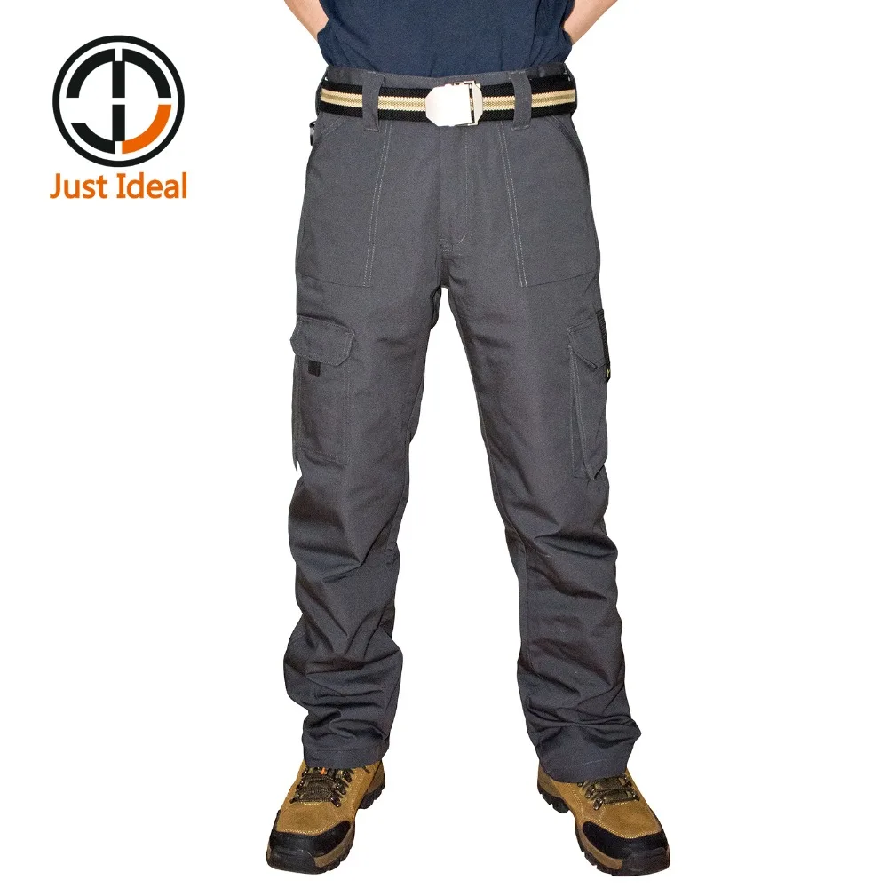 Новый Для мужчин брюки-карго Повседневные штаны нескольких Карманный военные габаритные высокое качество холст брюки длинные брюки плюс