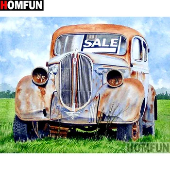 

HOMFUN Full Square/Round Drill 5D DIY Diamond Painting "Classical car" 3D Embroidery Cross Stitch 5D Home Decor A15167