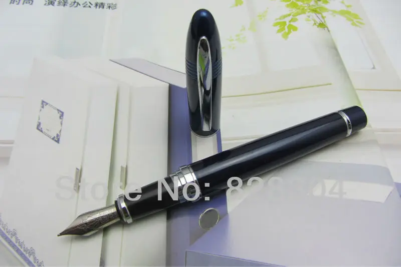

Duke shark high quality navy blue Fountain Pen, free shipping heavy texture