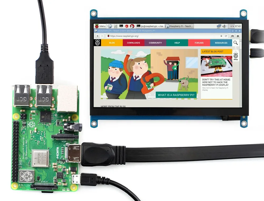 Waveshare 7 дюймовый HDMI LCD (H) монитор 1024x600 разрешение IPS емкостный сенсорный экран с