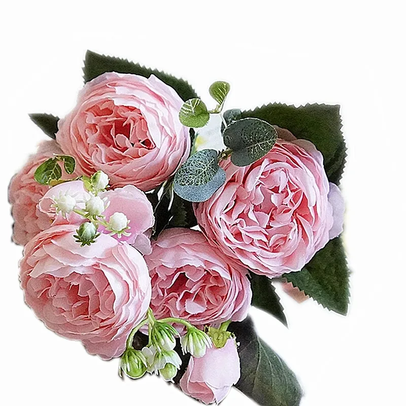 Корейский Филипп персидская роза искусственный цветок букет домашний Рождественский Свадебный декор ручной работы Шелковый цветок настенные материалы Роза