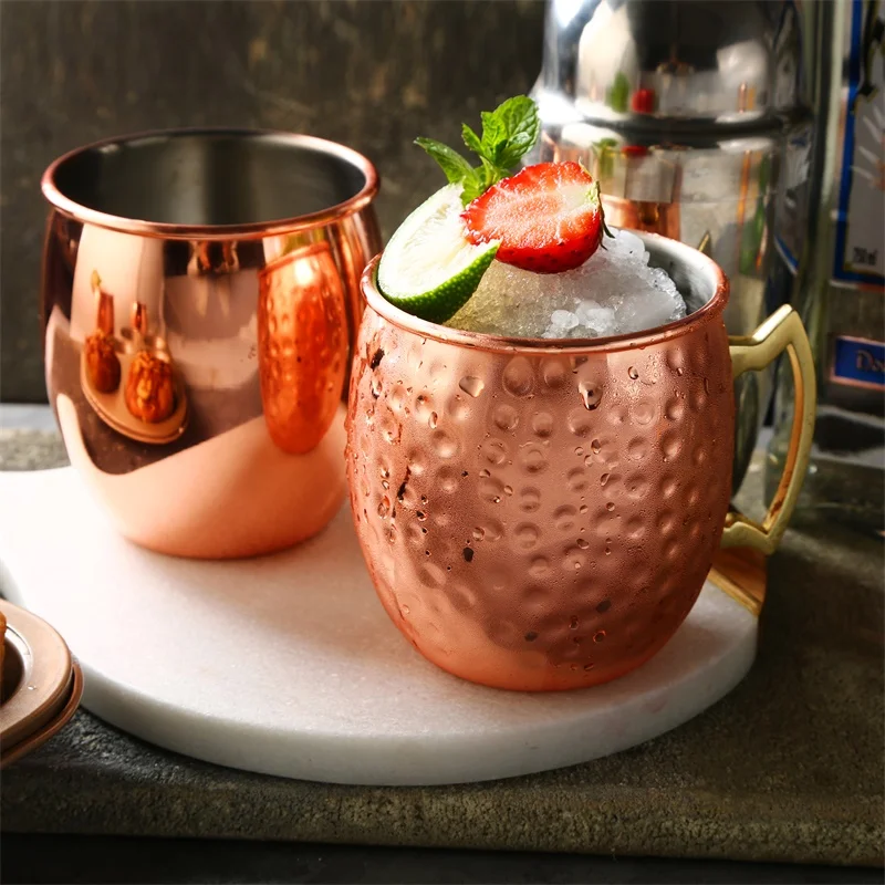 Copper Cups for Moscow Mules Solid Copper Hammered Mug Moscow Mule