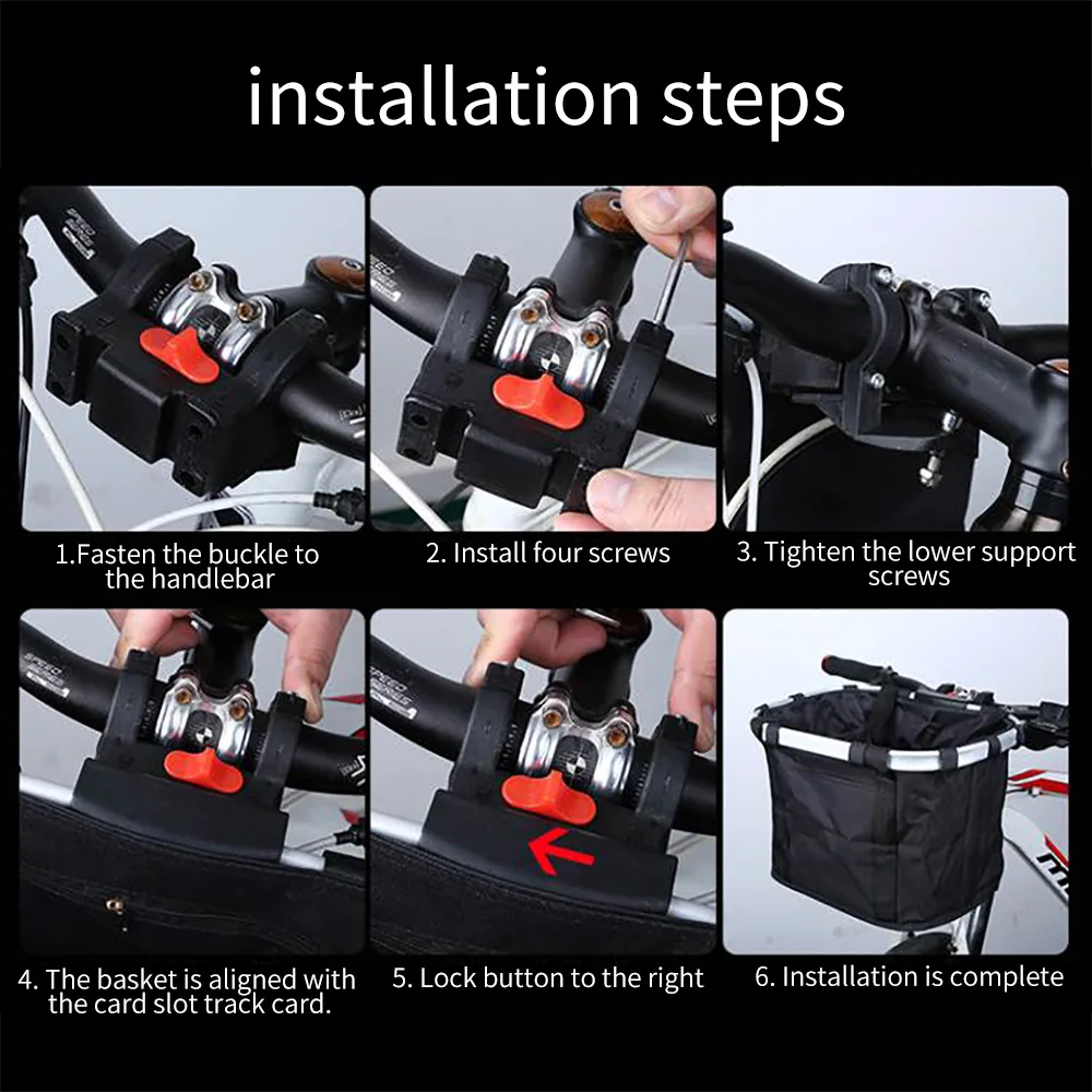 DogMEGA Dog Bike Baskets with Aluminium Alloy Frame Front Bike Basket