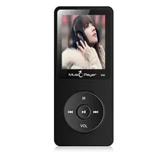Ultrathin 8GB MP3 Player with Speaker 1.8 Inch Screen Can Play 80 hours Original IQQ X02 with FM Radio E-Book Clock Data Black