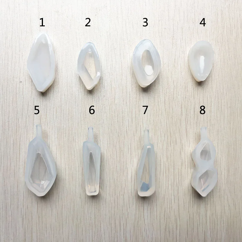 

1 Piece Gem Shape Cabochon Silicone Earring Necklace Pendant Mold for Epoxy Resin Jewelry Making DIY Crafts
