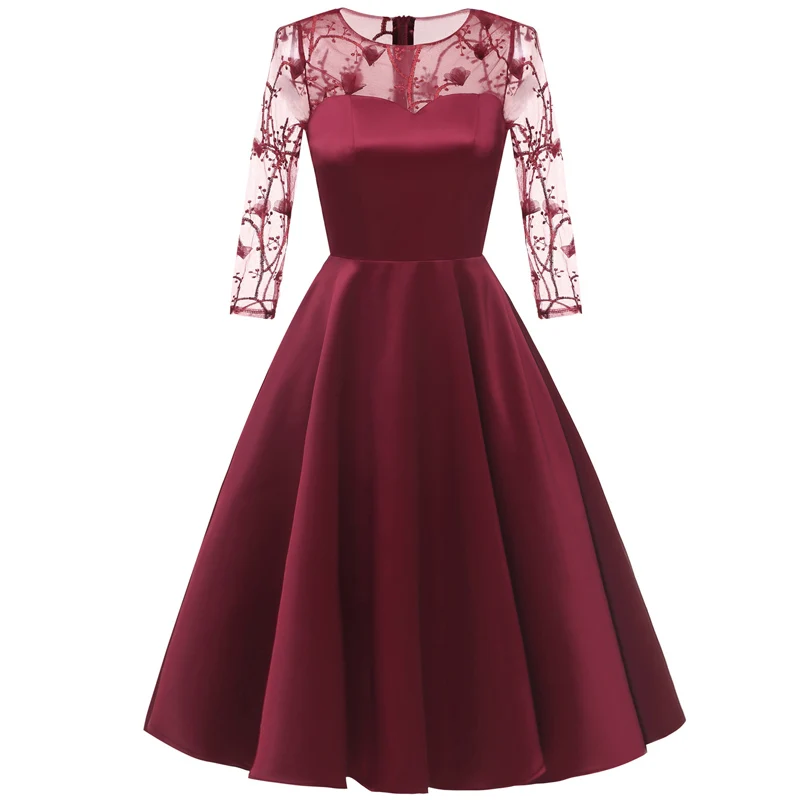 

Temperament Bridesmaid flower print point wedding dress High Low Lace Elegant Bride Prom Party Graduation Gown Robe De Soriee