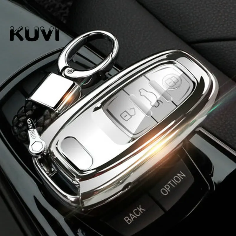 

New Soft TPU Key Protection Cover for Audi A4 A4L A5 A6 A6L Q5 S5 S7 Protect Shell Car Styling Cover Case Smart Key styling