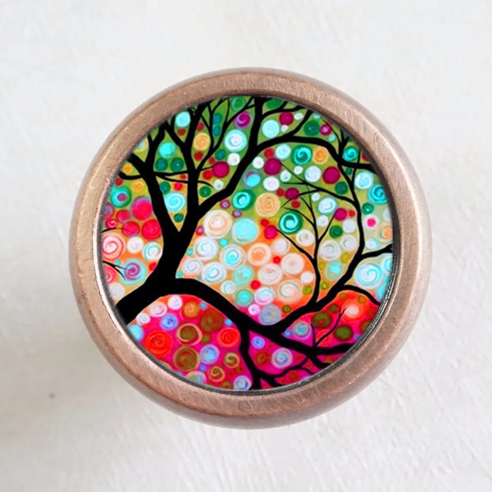 

Dream Tree - Drawer Knobs Pulls Handles / Kitchen Cabinet Handle / Bronze Copper Silver Dresser Drawer Knobs furniture hardware