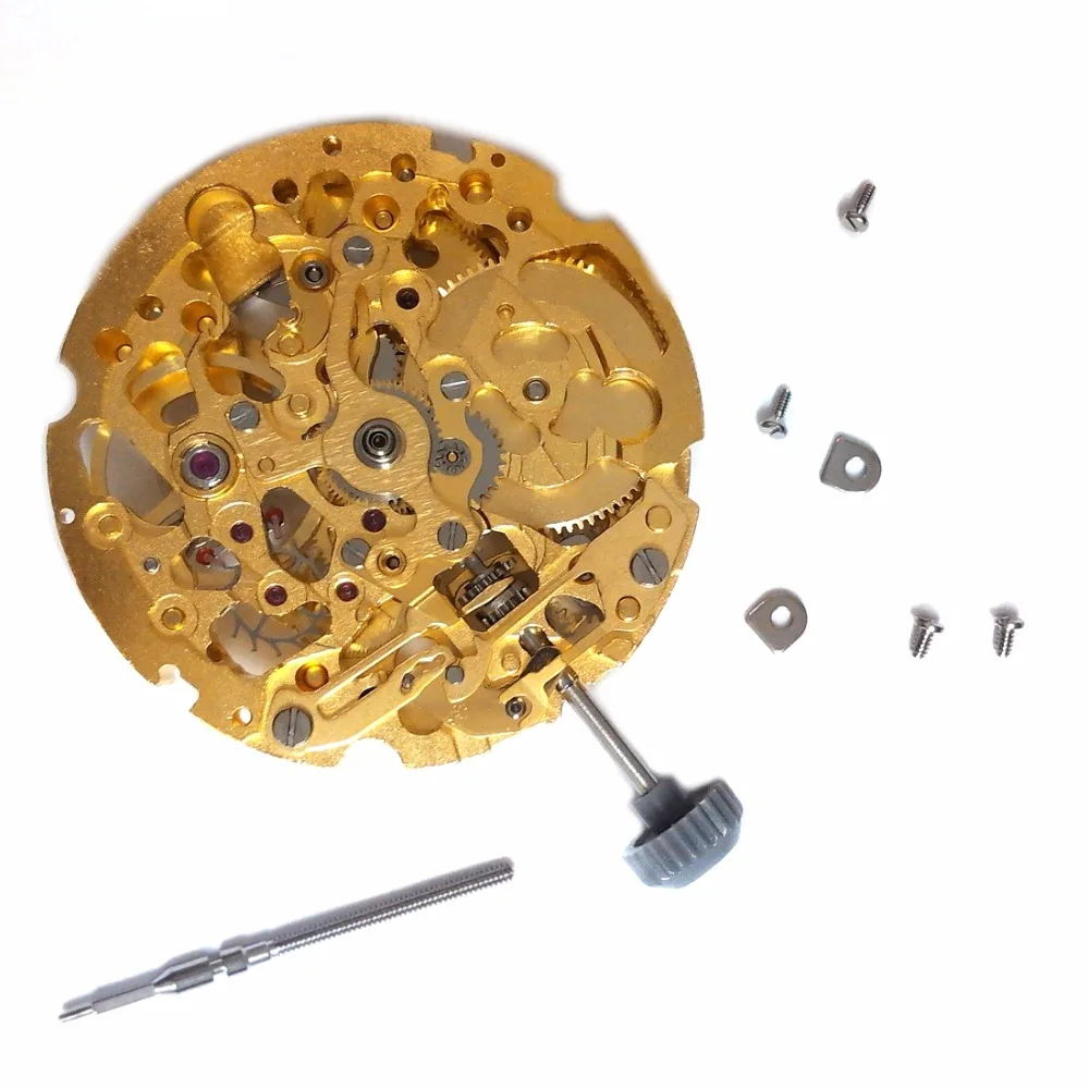 

New Original Japan Miyota 8N24 Skeleton Movement 21 Jewels Automatic Winding